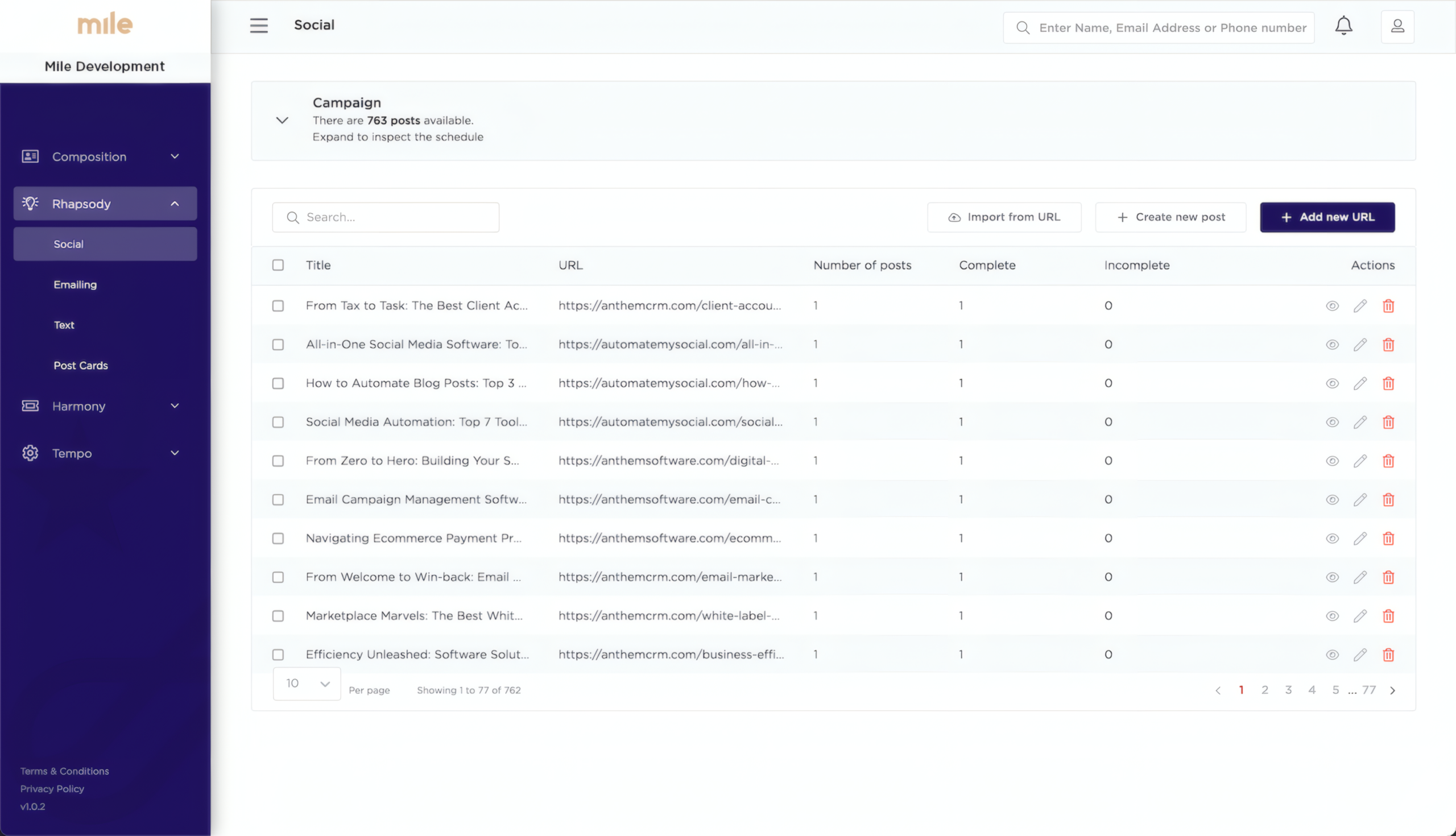 AnthemCRM social marketing
