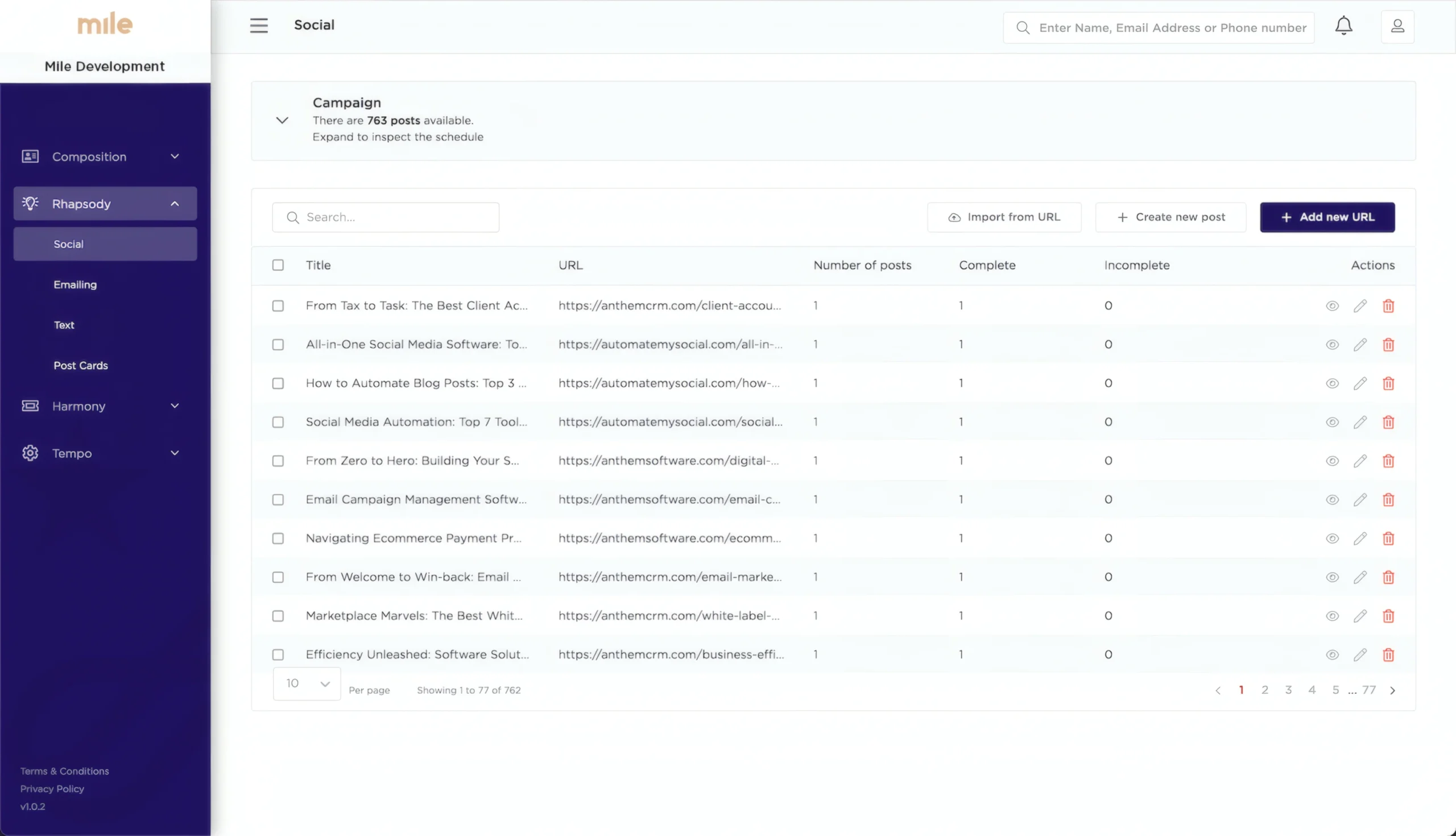 AnthemCRM social marketing
