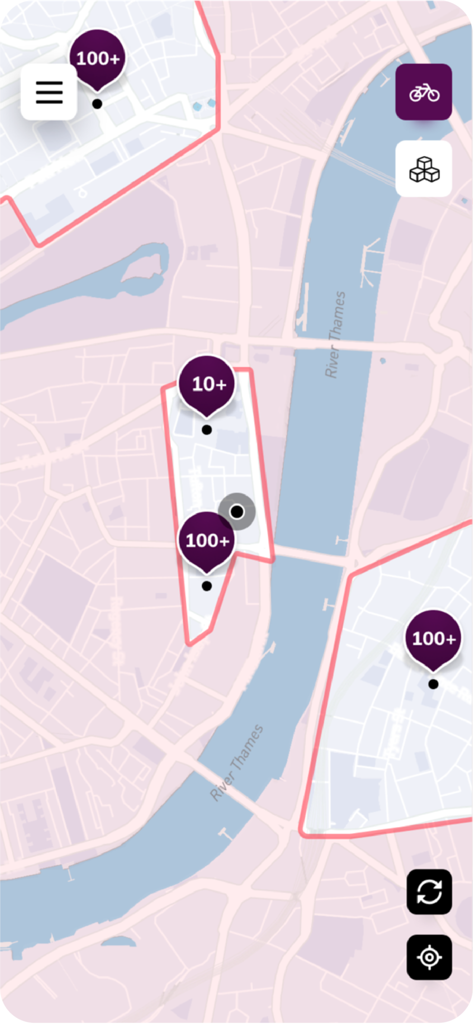 BOND e-bike app development: ride booking and map interface